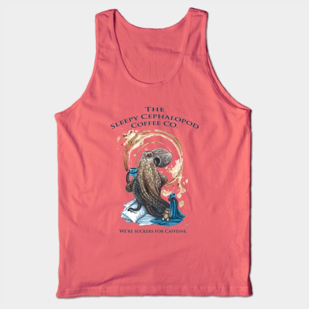 The Sleepy Cephalopod Tank Top by ardenellennixon